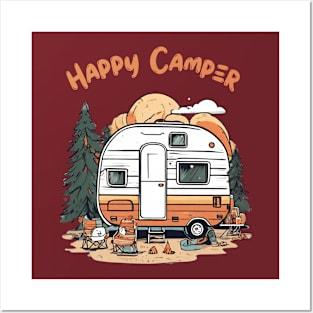 happy camper Posters and Art